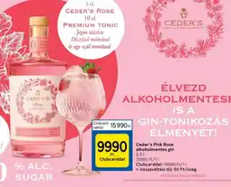 Tesco Ceder's Pink Rose alkoholmentes gin ajánlat