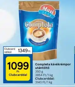 Tesco Completa kávékrémpor utántöltő ajánlat