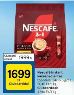Tesco Nescafé instant kávéspecialitás ajánlat