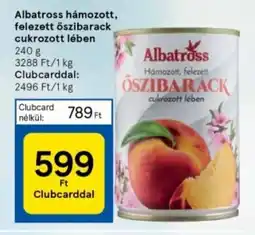 Albatross hámozott, felezett őszibarack cukrozott lében