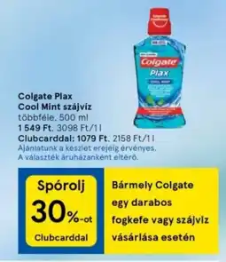 Tesco Colgate Plax Cool Mint szájvíz ajánlat