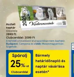 Tesco Asztali naptár ajánlat