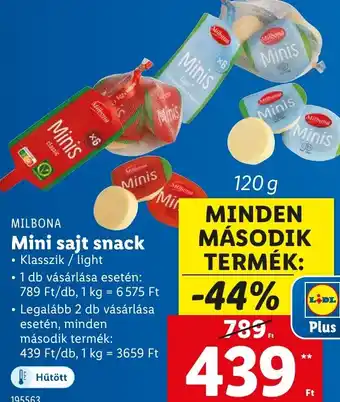 Lidl Milbona mini sajt snack ajánlat