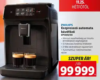 Lidl Philips eszpresszó automata kávéfőző ajánlat