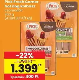 Spar Pick fresh corner hot dog kolbász ajánlat