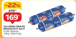 Auchan Talléros tömlős ömlesztett sajt ajánlat