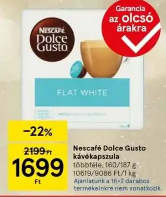 Tesco Nescafé Dolce Gusto kávékapszula ajánlat