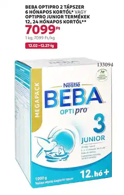 Rossmann Beba optipro 2 tápszer 6 hónapos kortól ajánlat