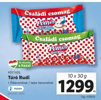 Lidl PÖTTYÖS Túró Rudi ajánlat