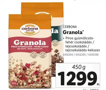 Lidl Cerbona Granola ajánlat