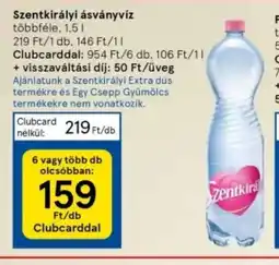 Tesco Szentkirályi ásványvíz ajánlat