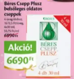 EcoFamily Béres Csepp Plusz belsőleges oldatos cseppek ajánlat