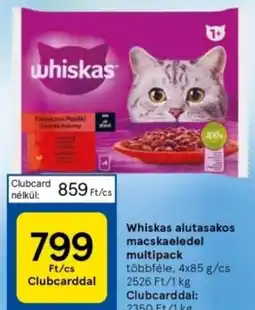 Tesco Whiskas alutasakos macskaeledel multipack ajánlat