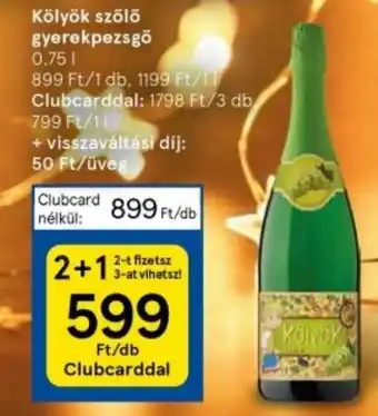 Tesco Kölyök szőlő gyerekpezsgő ajánlat