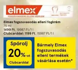 Tesco Elmex fogszuvasodás elleni fogkrém ajánlat