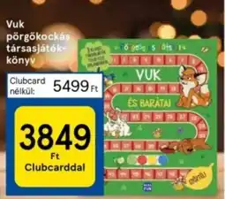 Tesco Vuk pörgőkockás társasjáték- könyv ajánlat