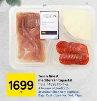 Tesco Tesco finest mediterrán tapastál ajánlat