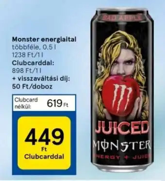 Tesco Monster energiaital ajánlat