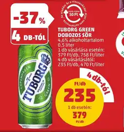PENNY Tuborg green dobozos sör ajánlat