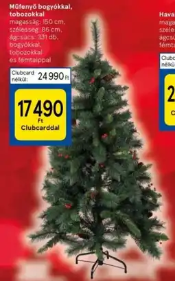 Tesco Műfenyő bogyókkal, tobozokkal ajánlat
