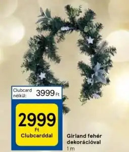 Tesco Girland fehér dekorációval ajánlat