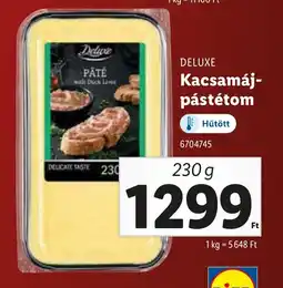 Lidl Deluxe Kacsamáj- pástétom ajánlat