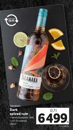 Lidl Takamaka Dark spiced rum ajánlat