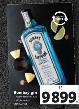 Lidl Bombay gin ajánlat