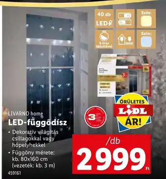 Lidl Livarno home LED-függődísz ajánlat