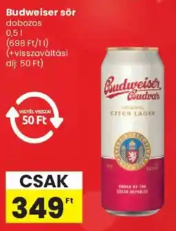 Spar Budweiser sör ajánlat