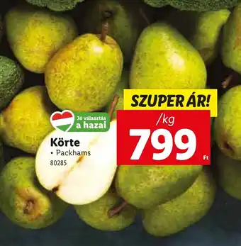 Lidl Körte ajánlat