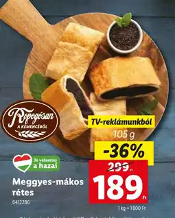 Lidl Meggyes-mákos rétes ajánlat