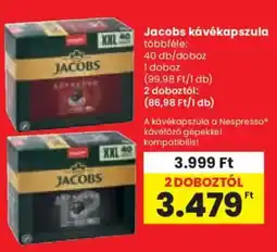 Spar Jacobs kávékapszula ajánlat