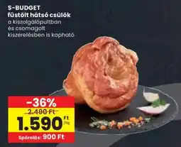 Spar S-BUDGET füstölt hátsó csülök ajánlat