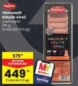 Spar Regnum Hámozott Kölyök virsli ajánlat