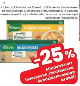Spar Knorr leveskocka, ízesítőkocka és házias levesalap ajánlat