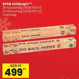 Spar SPAR sütőpapír ajánlat