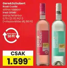 Spar Gere&Schubert Rosé Cuvée / Irsai Olivér ajánlat