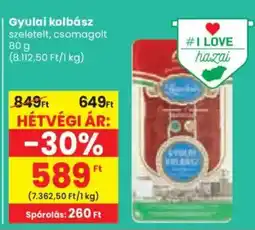 Spar Gyulai kolbász ajánlat