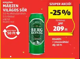 ALDI Bergkönig märzen vilägos sör ajánlat