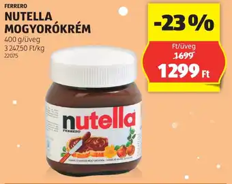 ALDI Ferrero Nutella Mogyorókrém ajánlat