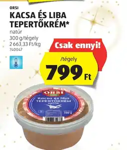 ALDI Orsi Kacsa és liba tepertökrém ajánlat