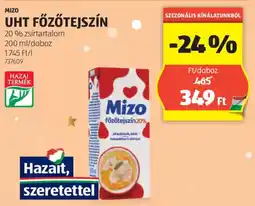 ALDI Mizo UHT főzőtejszín ajánlat
