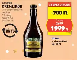 ALDI Blackstone krémlikőr ajánlat