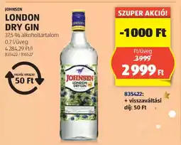 ALDI Johnsen London dry gin ajánlat