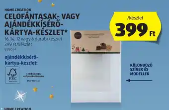 ALDI Home Creation Celofántasak- vagy ajándékkísérö- kártya-készlet ajánlat