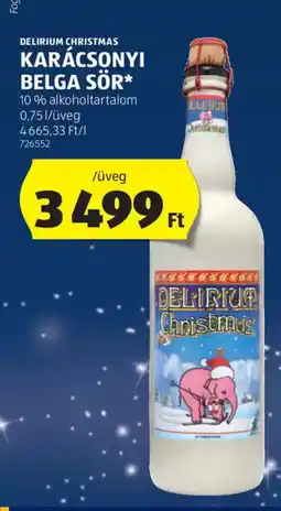 ALDI Delirium Christmas karácsonyi belga sör ajánlat