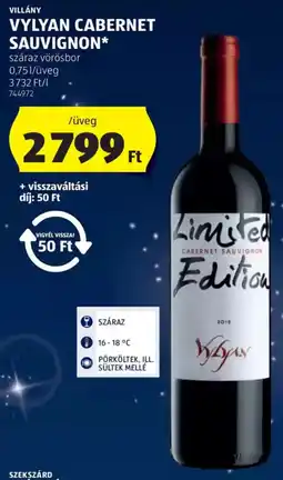 ALDI Villány Vylyan cabernet sauvignon* ajánlat