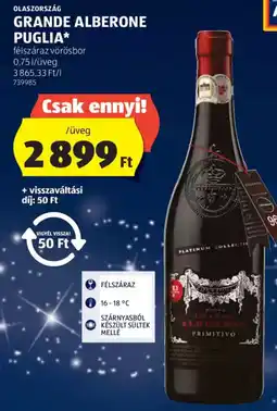 ALDI Olaszország Grande alberone puglia ajánlat