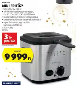 ALDI Ambiano mini fritőz ajánlat